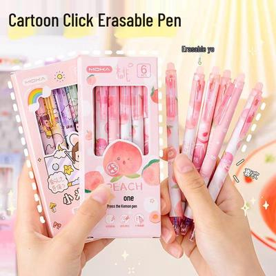 Peach 0.5mm Heat-Erasable Gel Pen for Students