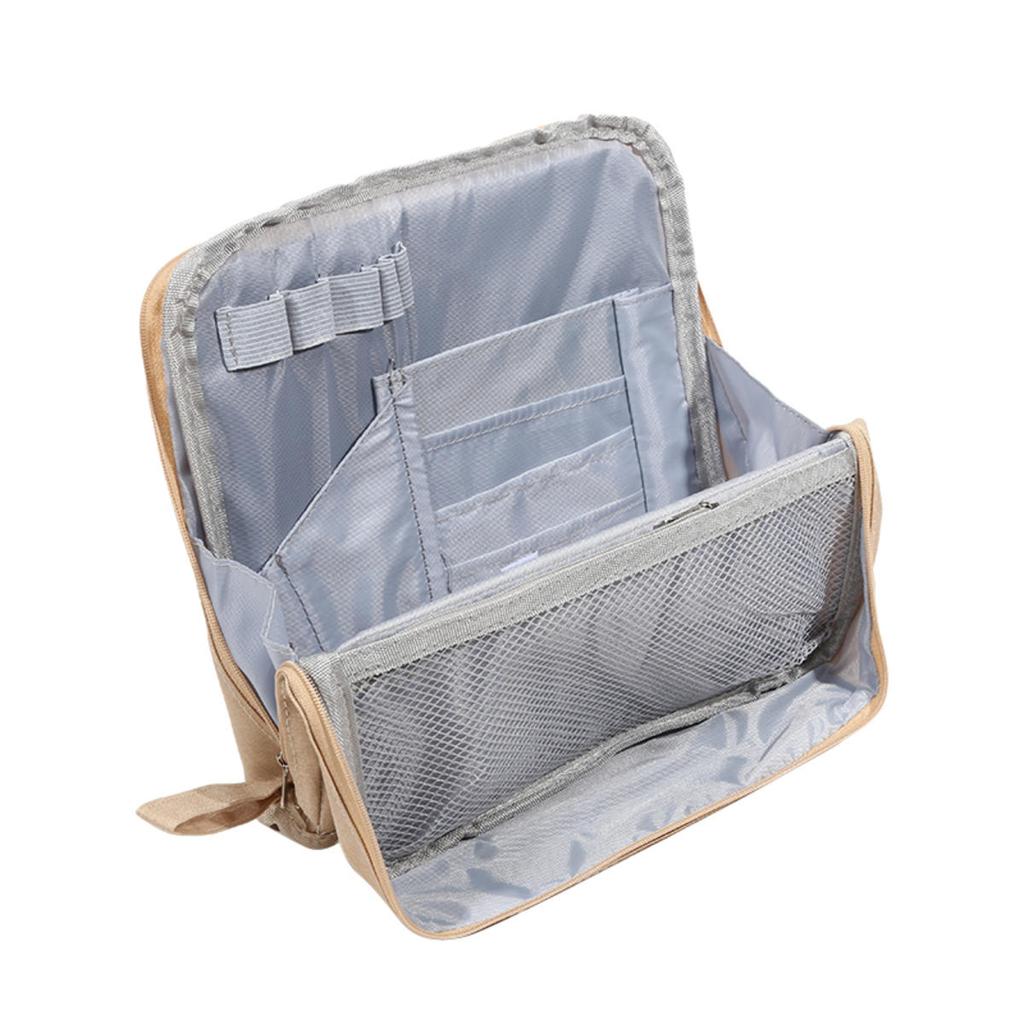 Multifunctional Makeup Bag Large Capacity Pencil Case Multi-layer Oxford Cloth Pen Bag Simple Toiletries Organizer Stationery Pouch for Women Students