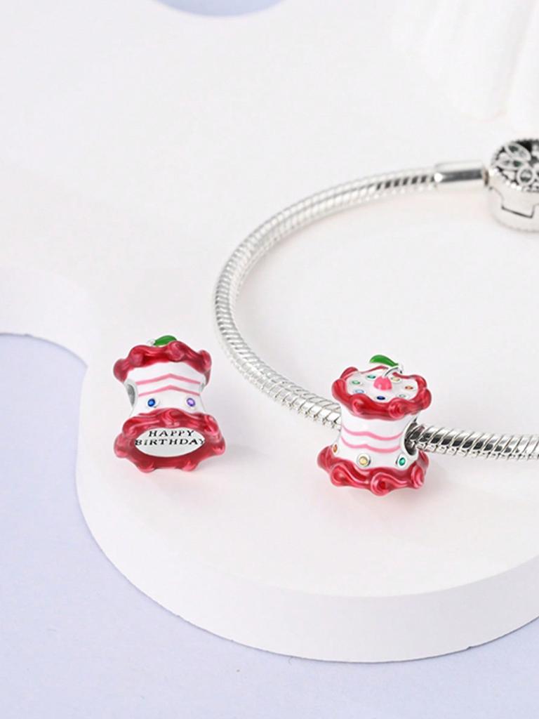 Copper Plated Original Charms Delicious Donut Cupcakes Beads Fit Bracelet Women'S Jewelry Gift