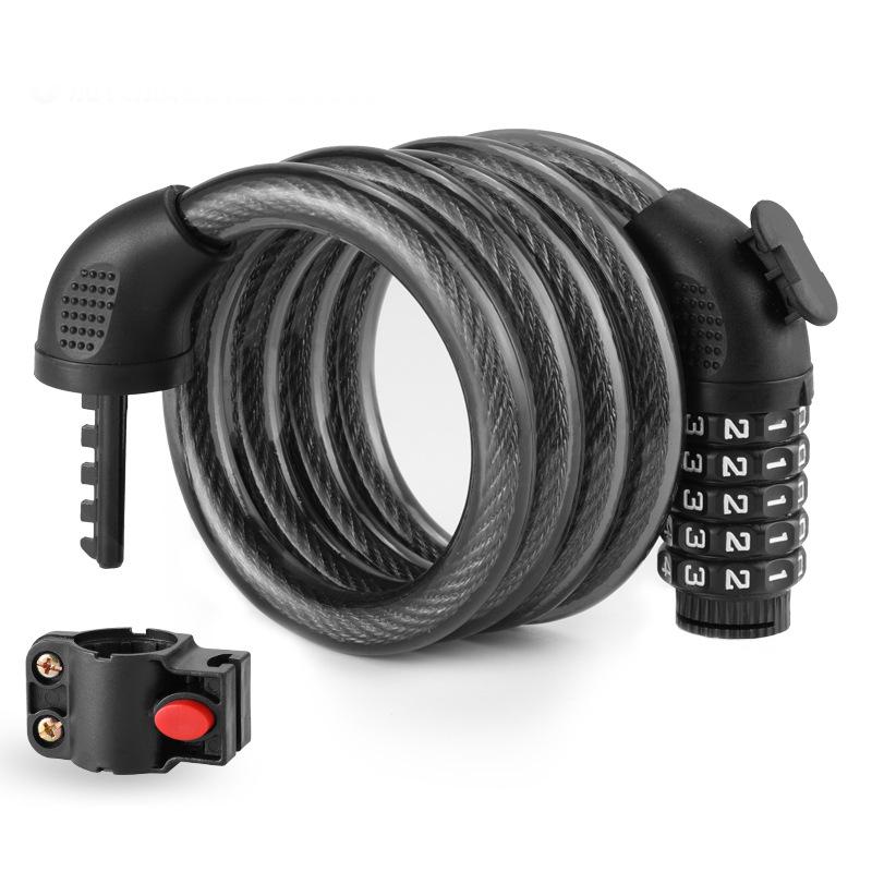 Пятизначный кодовый противоугонный велосипедный замок