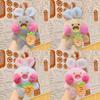 Backpack Decor Rabbit Plush Keyring Rabbit Doll Toy Cartoon Plush Pendant  Couple