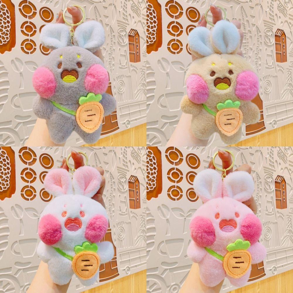Backpack Decor Rabbit Plush Keyring Rabbit Doll Toy Cartoon Plush Pendant Couple