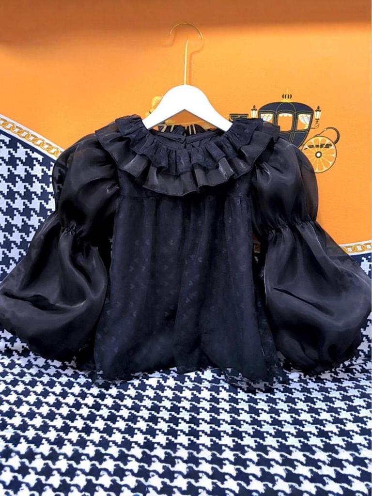 Cămașă Lolita Baby Doll pentru fete - Culoare solidă pentru primăvară și toamnă