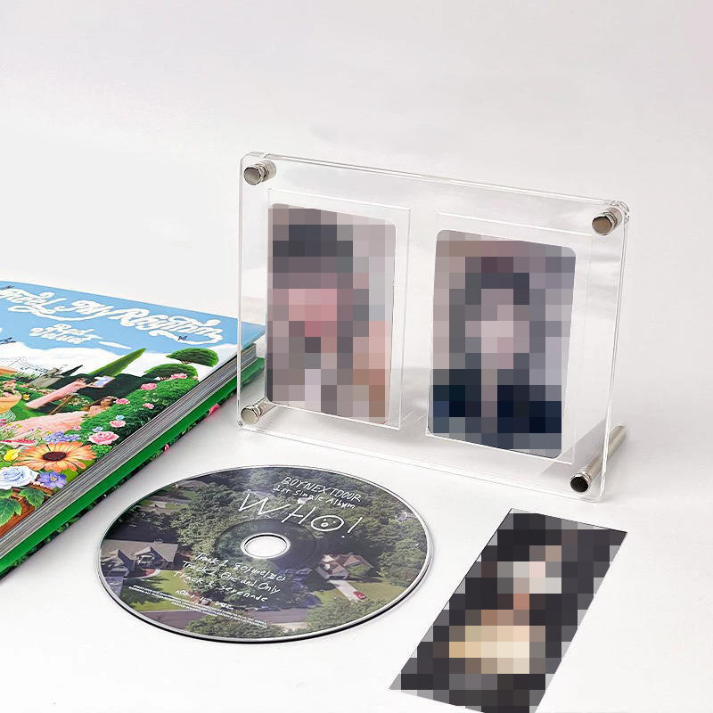 Transparent CD Idol Photo Frame Acrylic Photo Display Stand Photo Protective Album Picture Poster Holder CD Storage Case