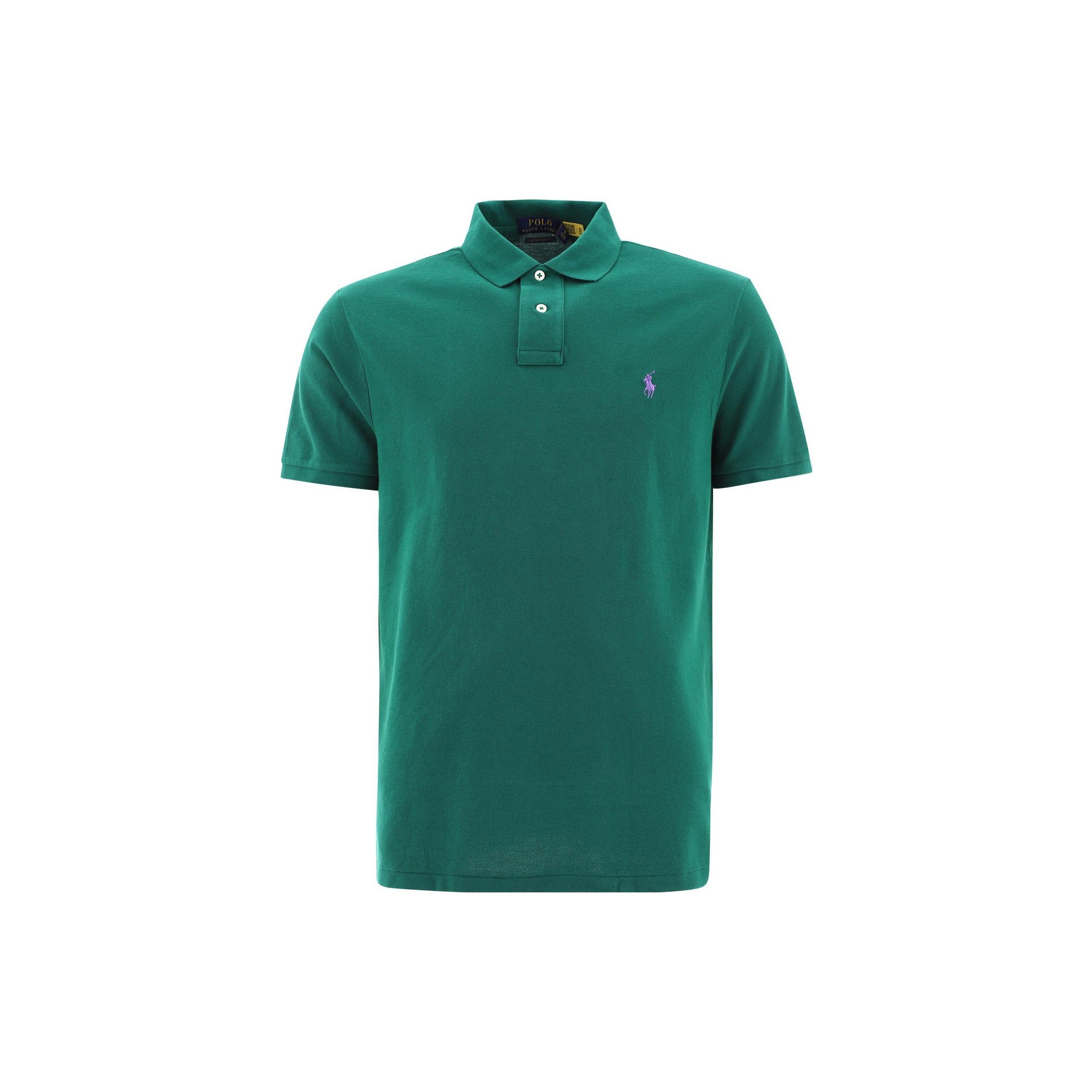 

Polo Ralph Lauren SS22 Однотонная футболка поло с вышивкой логотипа, с коротким рукавом, мужская, топы, темно-зеленый 782592016GREEN S