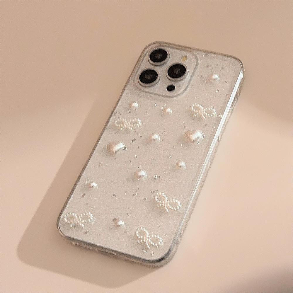 Pearl Bow Phone Case For Iphone 16/15/14/13/12/11