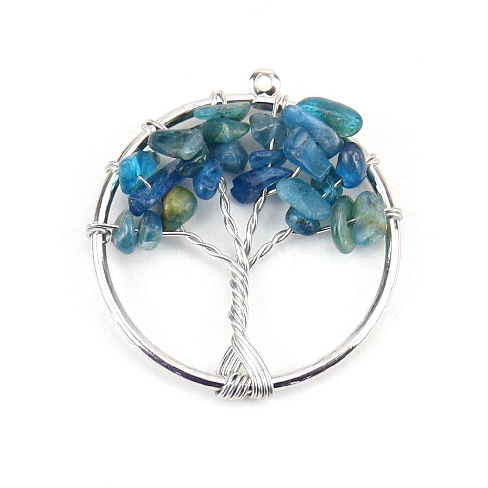 3Cm Tree Of Life Pendant Natural Crystal Gravel Fortune Tree Necklace Accessories N114