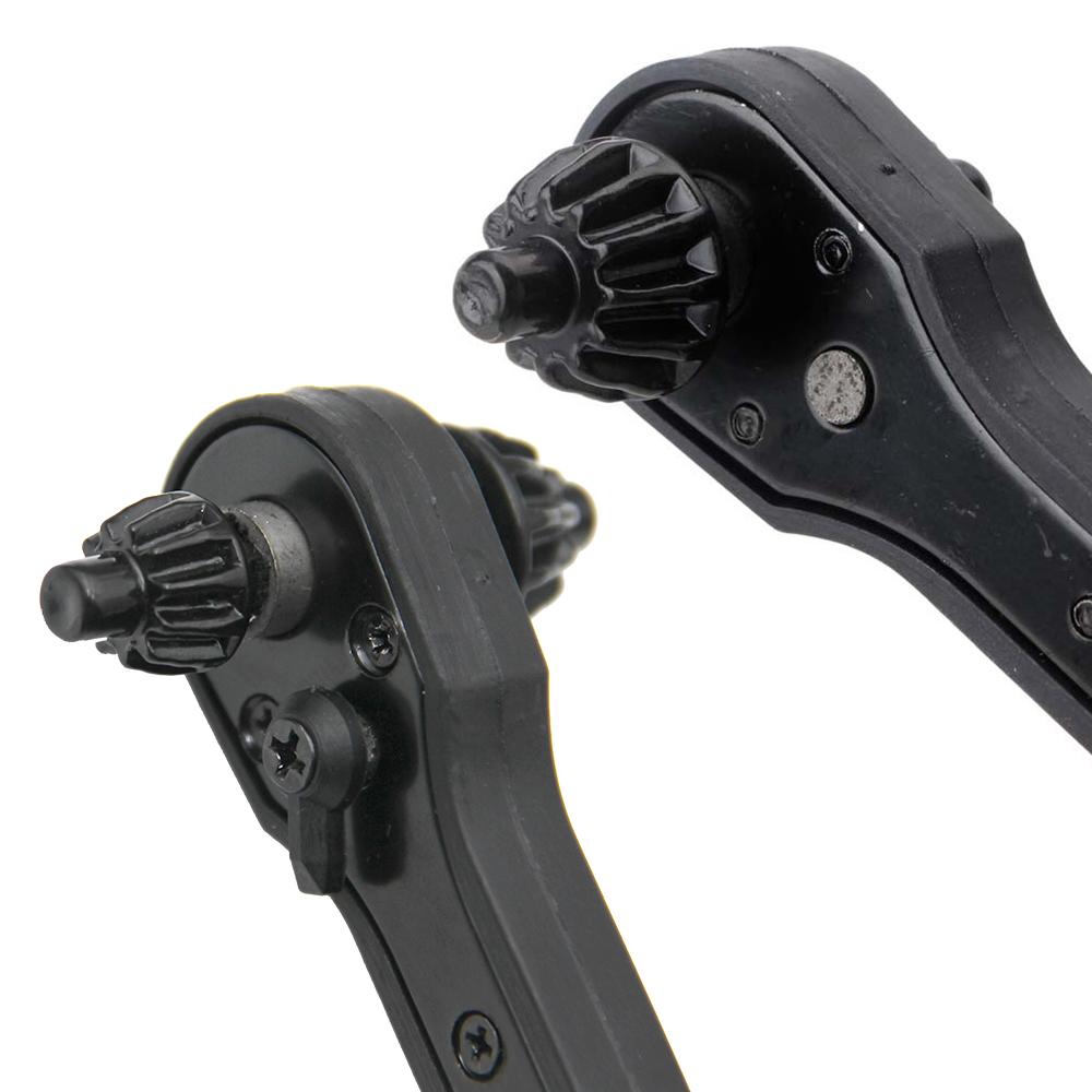 Cheie cu clichet două-în-unu pentru mandrină de burghiu, negru, clichet, cheie cu dublă utilizare, 12,8 mm/17,2 mm, unealtă