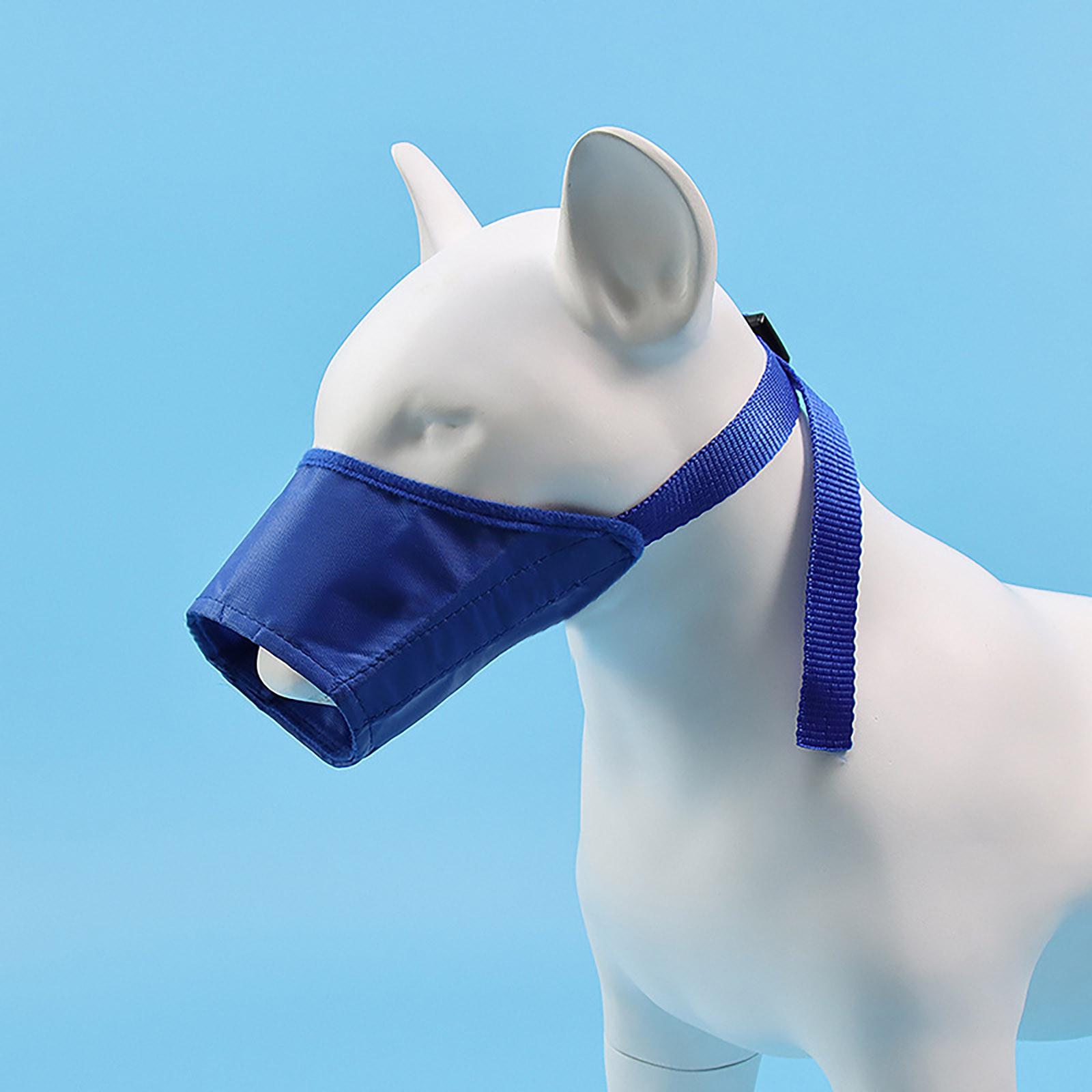 Dog Mouth Cover Adjustable Dog Mask Pet Supplies Pet Mouth Cover 6 синий