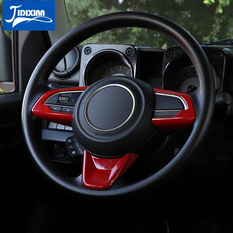 Αυτοκόλλητα JIDIXIAN Διακοσμητικό κάλυμμα τιμονιού αυτοκινήτου για Suzuki Jimny + Εσωτερικό αυτοκινήτου