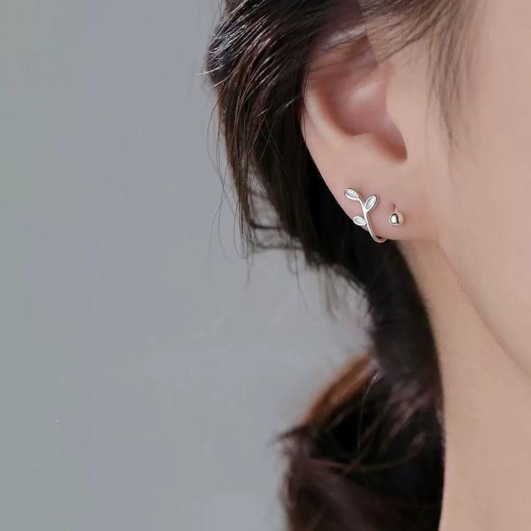 Fresh Leaf Spiral Earrings - Minimalist, High-End Light Luxury Design for Women, 2026 Style