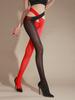 Collant Patchwork Sexy con Incrocio Lucido e Apertura sul Cavallo Collant da Donna 8D Collant Combinazione alla Moda Collant Lingerie