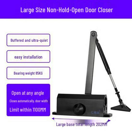 Automatischer hydraulischer Türschließer mit 90°-Feststellfunktion für Brand- und Flurtüren