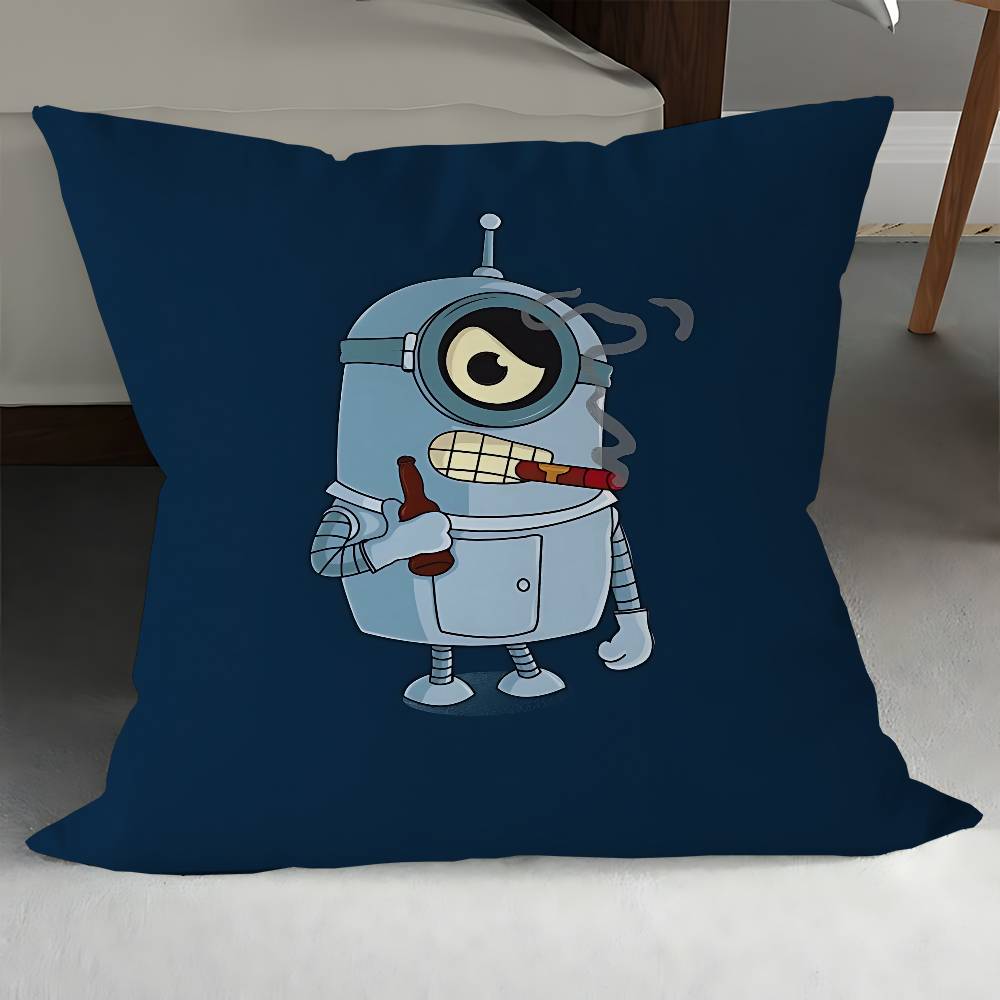 Cartoon Bender Cushion Cover Pillowcase Upholstery Sofa Throw Pillow Home Decor Pillowcas