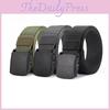 Simple Color Solid Plastic Buckle Mens Nylon Woven Waist Belt For Daily Use