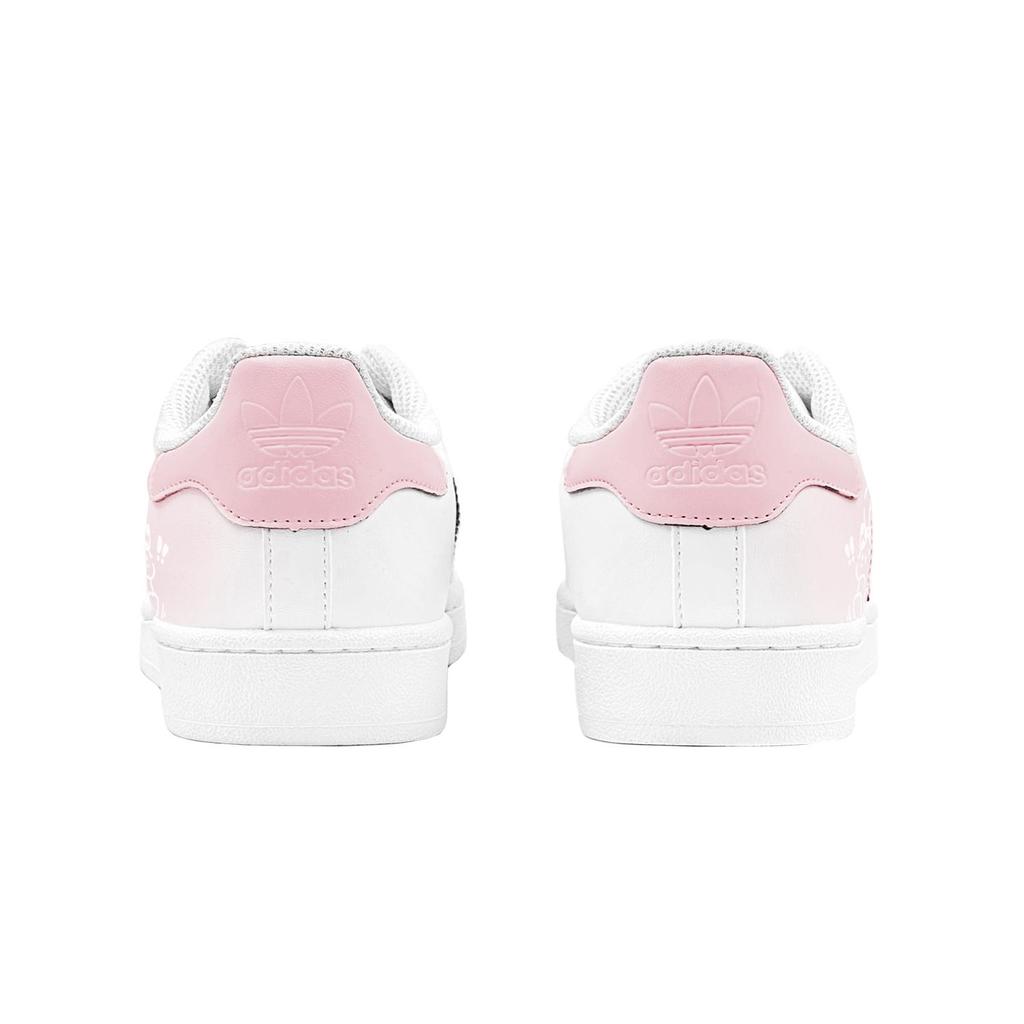 adidas Originals Superstar 2 Skateboard Shoes Women's Low Top White/Yellow/Pink JH9976(Team1655-S-BOX)