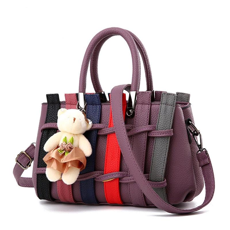Fashion Classic Colorblock Braided Design Trendy Elegant Weaving Satchel Tote Bags For Women Handbag Mom Shopping Crossbody Shoulder Bag