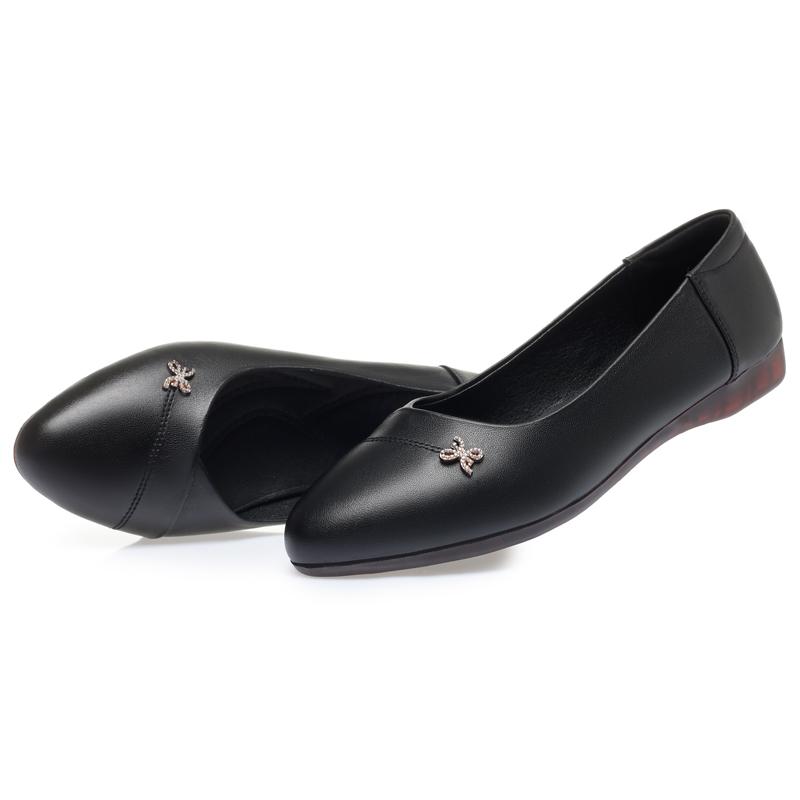 Fashion AIYUQI Women's Flat Shoes 2025 Autumn New Genuinne Leather Mom Shoes Large Size Comfortable Loafers For Women