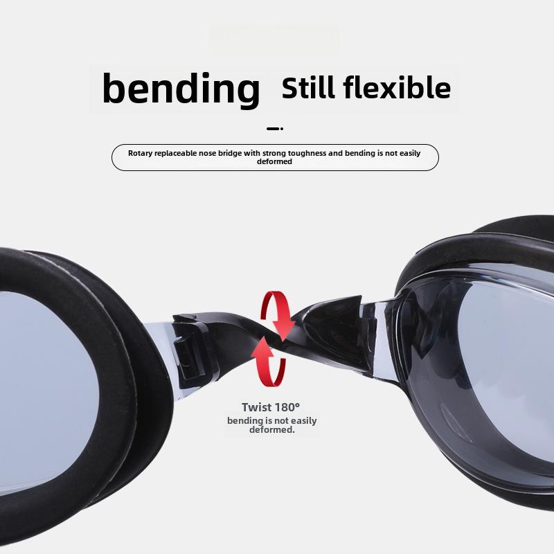 Men's & Women's Anti-Fog Waterproof HD Swimming Goggles for Adults - Plano Myopia, Transparent Lens, Professional Use