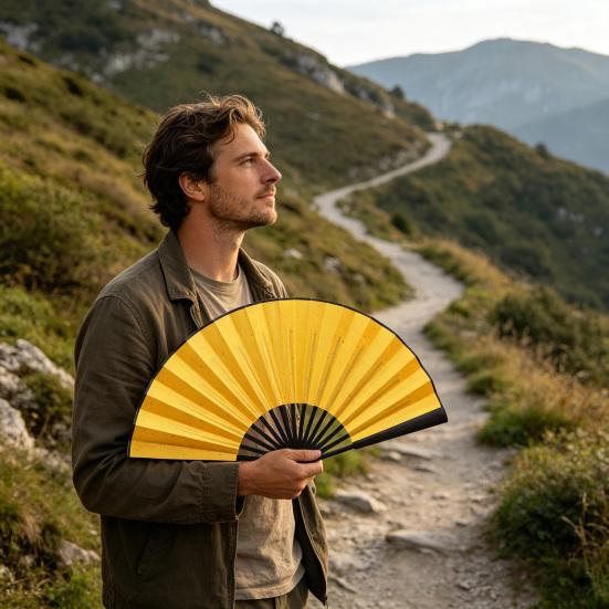 Silk Bamboo Folding Fan DIY Calligraphy Painting Men Women Hand Held Fan Summer Portable Cooling Fan Party