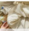 2026 Summer Doll Collar Color Block Girls' Dress – French Print Short Sleeve Princess Korean Style