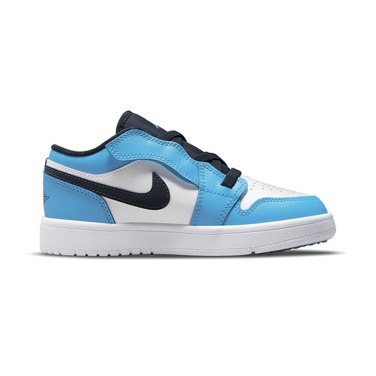 Air Jordan 1 Low ALT PS UNC Kids Sneakers White Dark-Powder-Blue Obsidian BQ6066-144