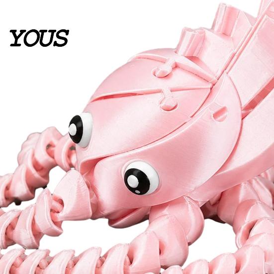 Articulated Sea Animal Toy 3D Printed Octopus Toy, Figurine with Movable Joints, Plastic Stress Relief Fidget for Kids Adults Sensory