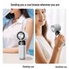 Portable Dual-Use High-Speed Mini Handheld Fan with Digital Display