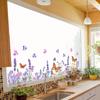 Lavender Butterfly Window Stickers, Window Glass Decorative Stickers, Self-adhesive Translucent Window and Door Stickers