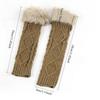Furry Knitted Sleeves Gloves Crochet Knitting Arm Warmers  Women Clothing Accessories