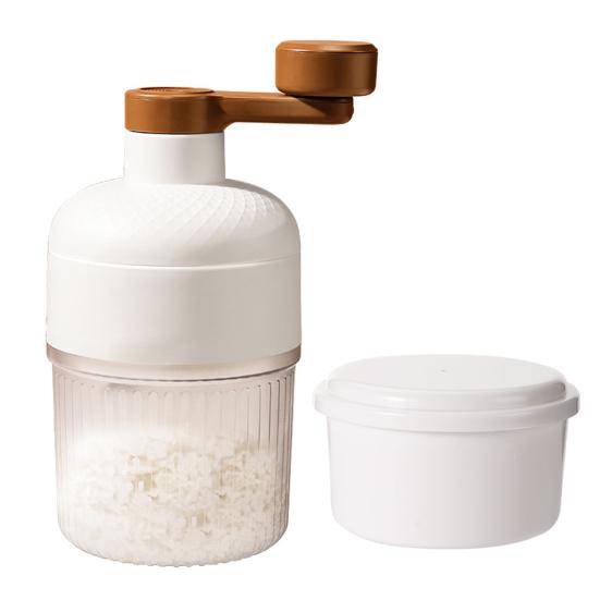 Manual Shaved Ice Machine Hand Cranked Ice Shaver for Smooth Snowflake Ice And Smoothies Portable Mini Ice Maker for Summer Desserts 1 Set