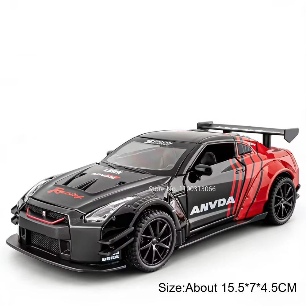 1:32 Scale GTR Honda NEW TYPER Toys Cars Models Doors Opened With Pull Back Miniature Cars Light Sound Vehicles Educational Toys