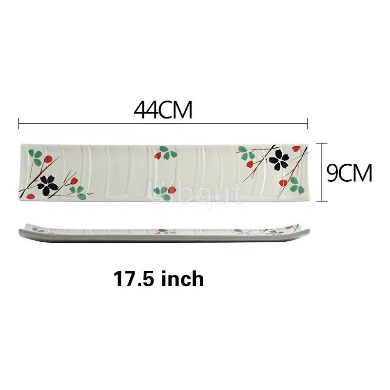 Japanese style sushi plate Flat sash board Salmon rectangular plate Japanese tableware Sushi Tools sushi maker rice mold