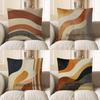 Home Decor Stylish Wavy Stripes Geometric Throw Pillow Pattern Cushion Cover Suitable for Sofa Bedroom Car Pillow Cover