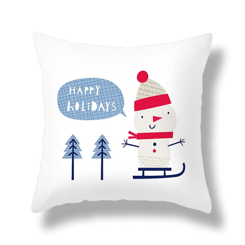 Christmas Pillowcases Homewares Nordic Christmas Cartoon Digital Print Pillowcases