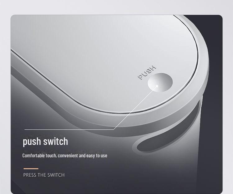 Narrow Gap Trash Can with Lid for Kitchen, Bathroom, and Bedroom