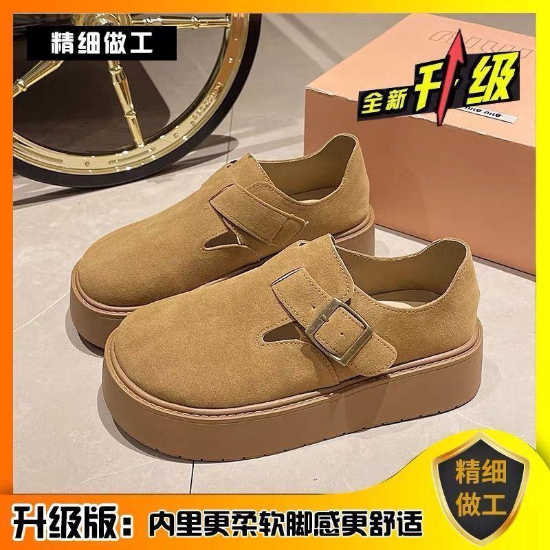 

Fashion platform women s new spring retro Boken lazy shoes versatile casual single shoes 40