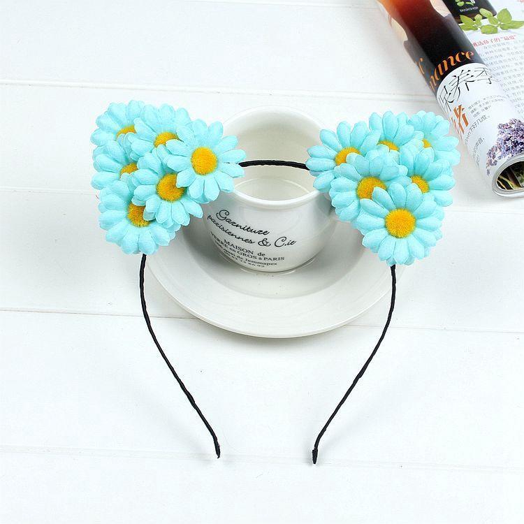 Boho Chic Daisy Girls Headbands Women Solid Embroidery Flower Hair Bands Kids Candy Chrysanthemum Headwear Hair Accessories