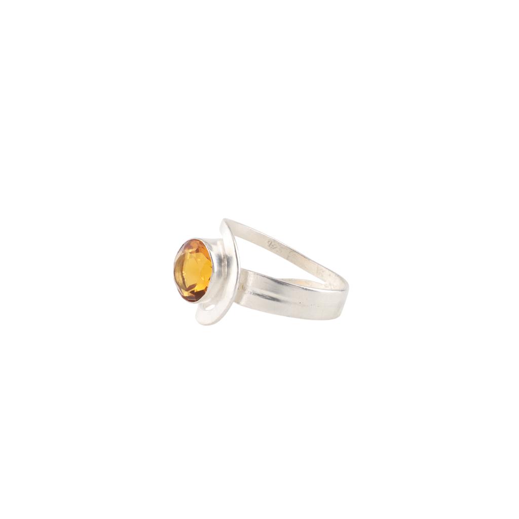 Rare Citrine Gemstone 925 Sterling Silver Jewelry Handmade Ring Gift For Mother RR-68-14