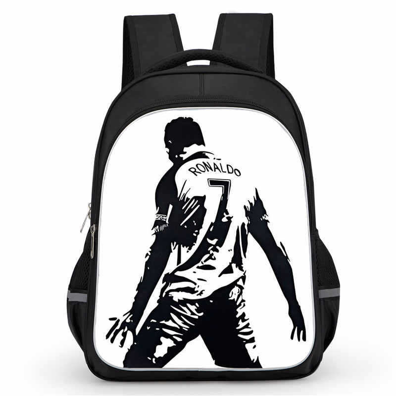 Cr7 Rucksack Hochauflösender Druck Große Kapazität Multifunktion Reißverschluss Oxford Rückenschutz Leichter Rucksack