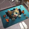Cartoon Cute Cat Diatom Mud Floor Mat For Home Bathroom Door Non-slip Absorbent Mat