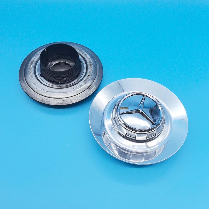 Mercedes C63 Schwarze Radnabenkappen – S600 Große galvanisierte Emblemkappen