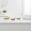 1Pc New Tray Base Candle Holders Iron Black Golden Color Decorative Candlestick Round Shape Candle Stand Home Decor