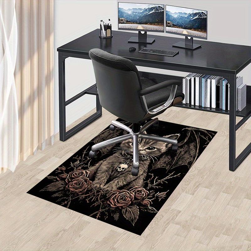 

1pc Batwing Cat Roses Themed Rug for Home Decor, Non-slip Office Carpet, Chair mat, Outdoor Mat, Christmas and Halloween gifts-0731003 60cm by 90cm