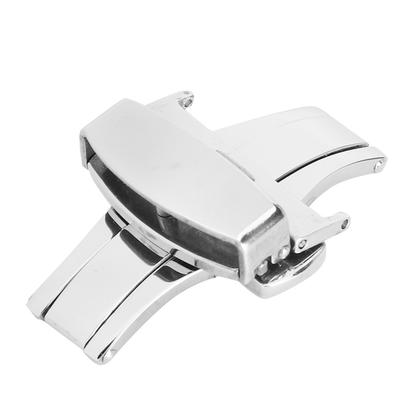 Edelstahl Uhrenschließe Schnalle Uhrenarmband Verschluss Ersatz Zubehör Silber20MM