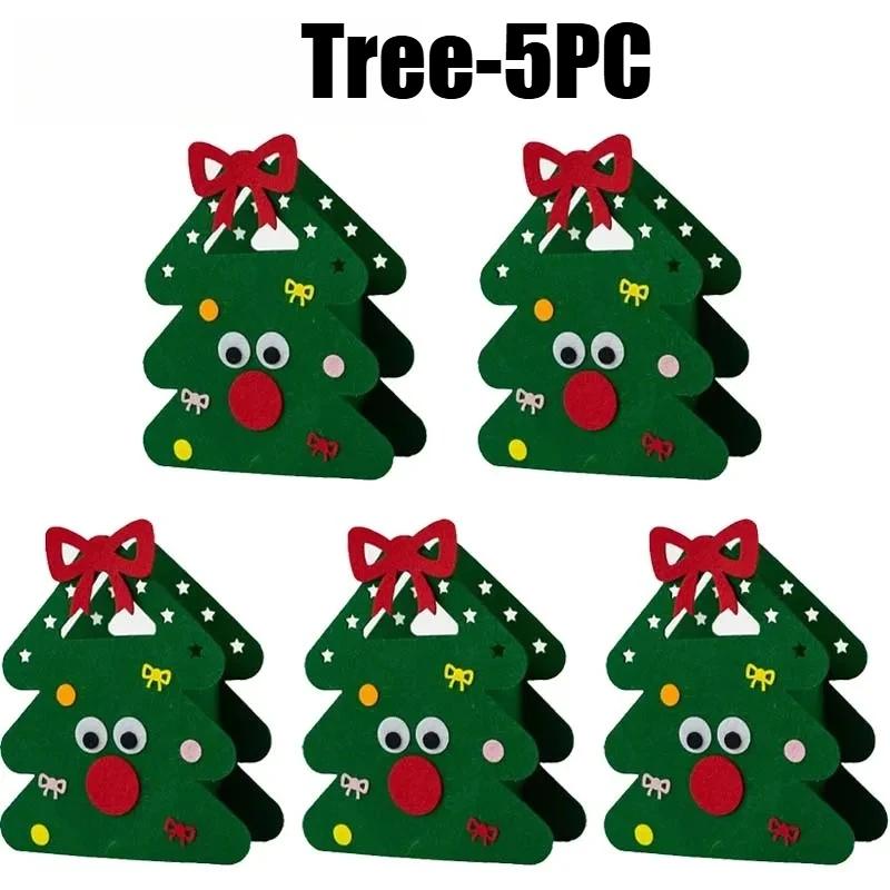 Reusable Felt Christmas Gift Pouch Holiday Treat Bag for Candy Apple Exchange Party Supplies Christmas Festive Favor