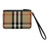 Neue Peyton Karomuster Farbblock Leder Clutch Damen Clutch Beige Braun 81092751