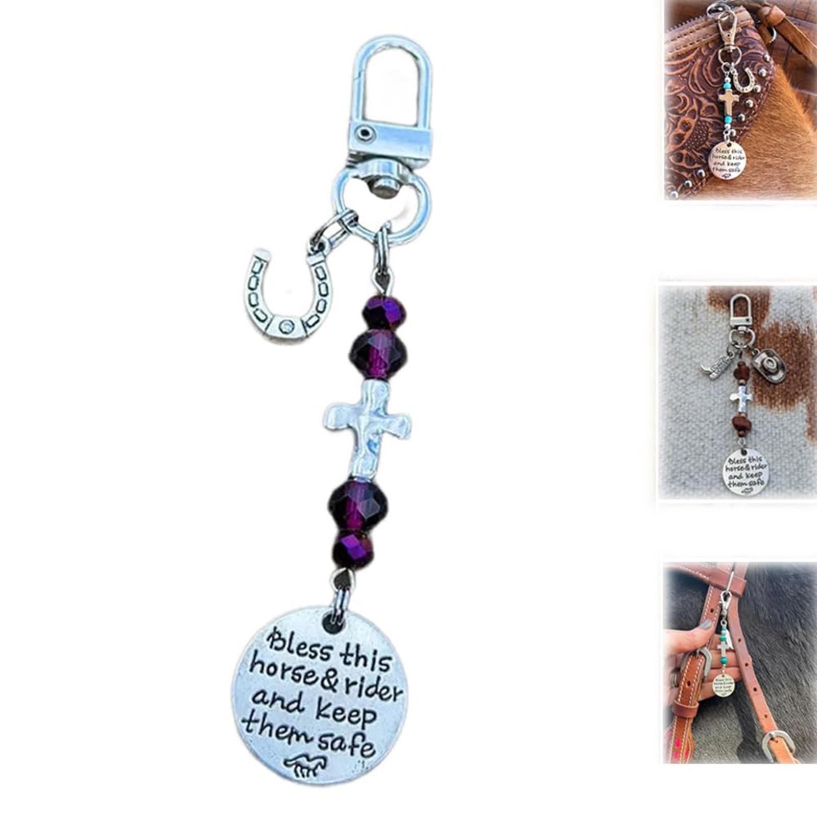 

Зажим для седла и уздечки лошади, благослови эту лошадь и всадника, сохраняйте безопасность седла-подвески для уздечки, подарки для всадника One Size