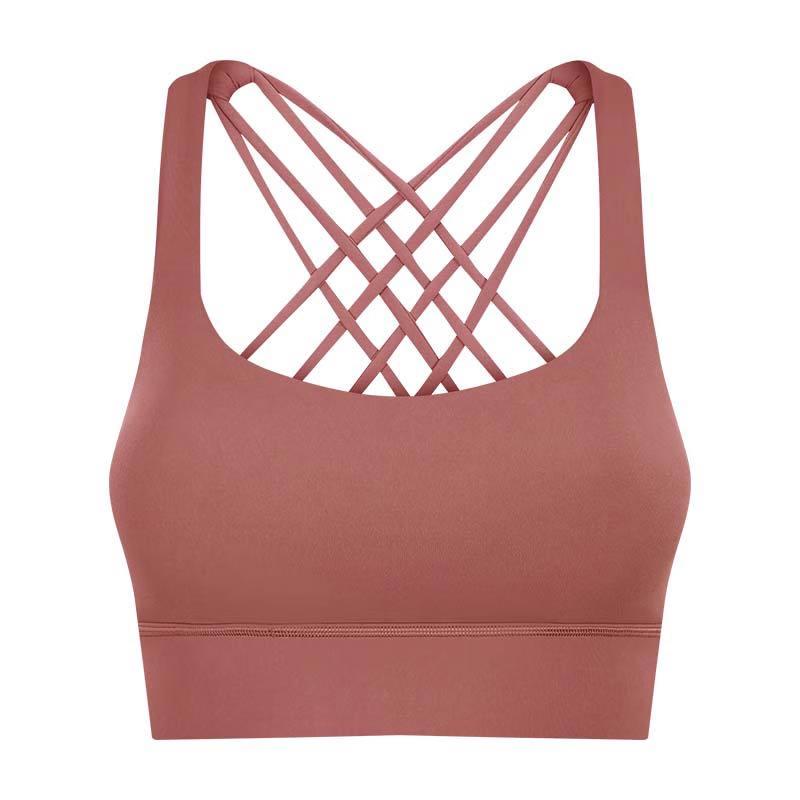 Longchen Cross-Back Bare-Feel Sports Yoga Bra