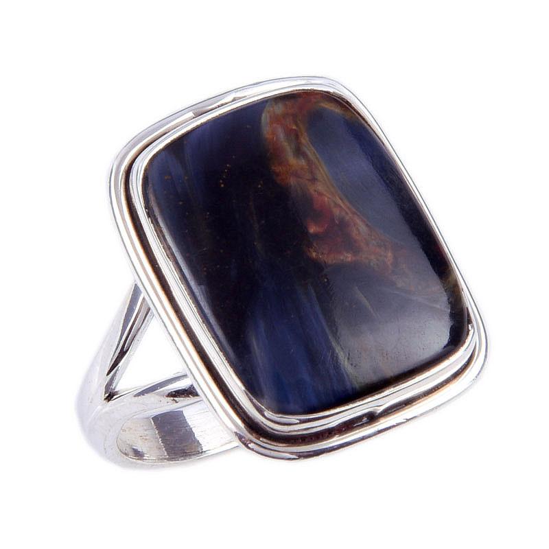 Natural Pietersite Gemstone Handmade 925 Solid Sterling Silver Ring Size 8 Y6Q54